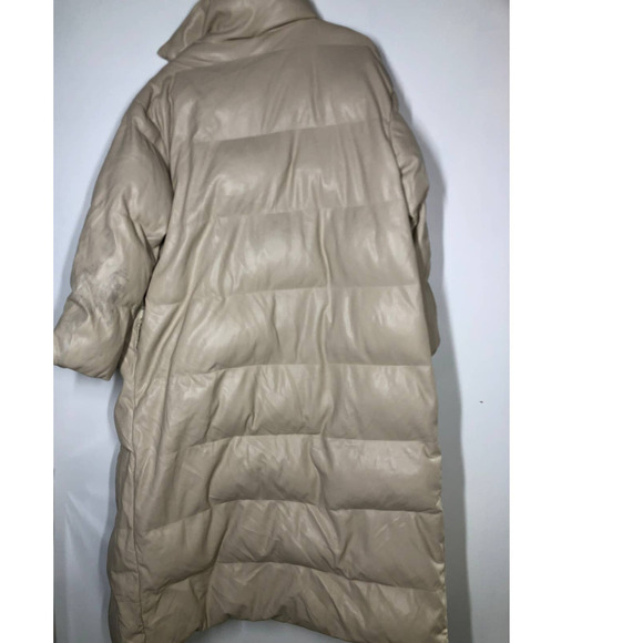 Something Navy Faux Leather Coat Puffer XL - Picture 5 of 13